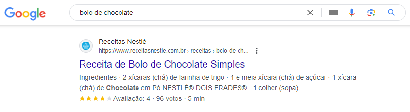 Exemplo de Receita - Bolo de Chocolate